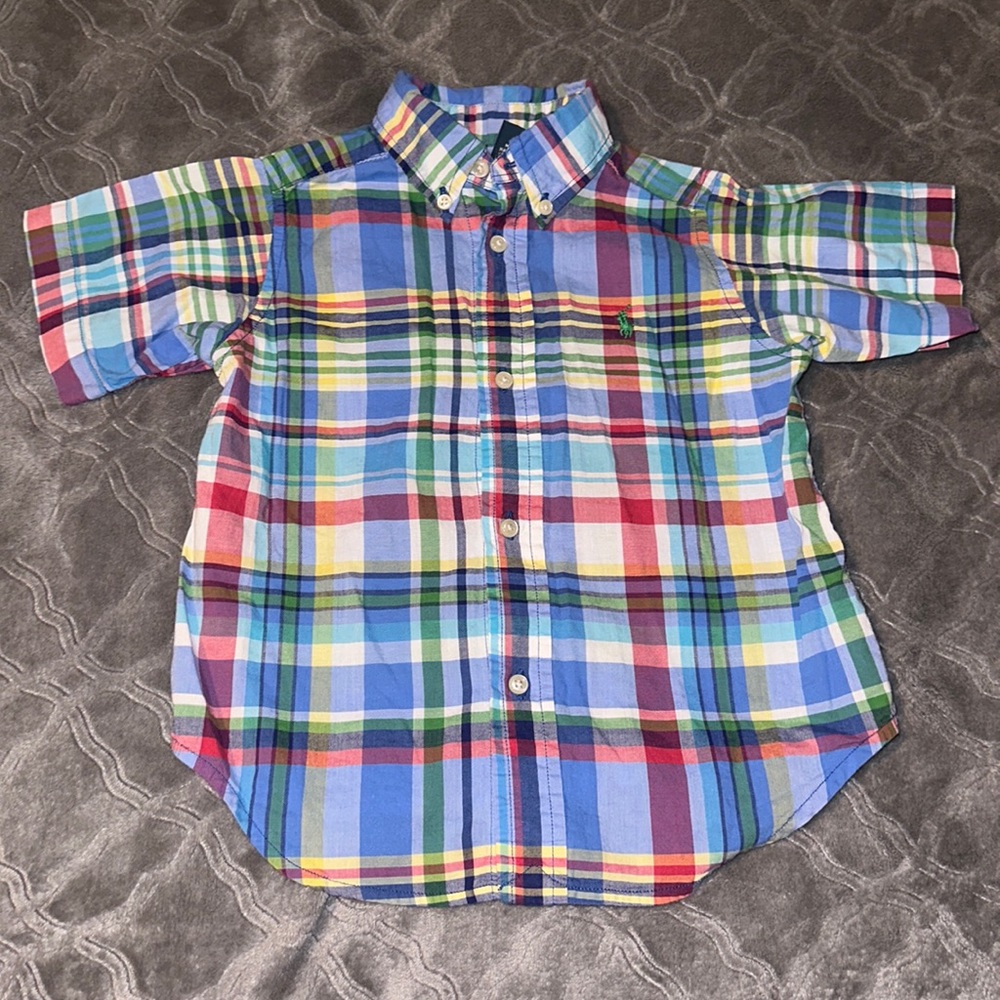 Polo Ralph Lauren Plaid Short Sleeve Button down size 2t